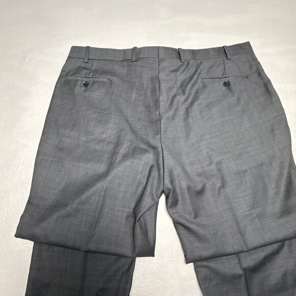 Peter Millar 100% Wool Dress Pants SB Flynn 50R 44W Flat Front Gray NWT $845.00 - Picture 8 of 8